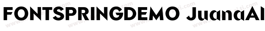 FONTSPRINGDEMO JuanaAltRegular字体转换